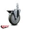 Service Caster 5'' Gray Polyurethane Wheel Swivel 3/4'' Square Stem Caster with Brake SCC-SQ20S514-PPUB-GRY-PLB-34 - alternate 3
